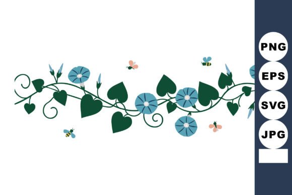 Blue Morning Glory Vine Floral Decorativ Review