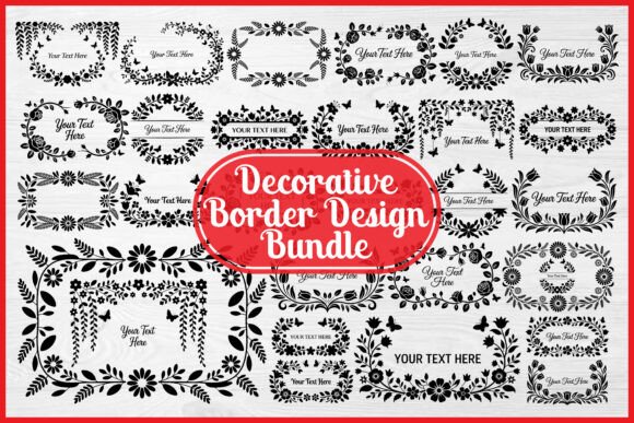 Floral Border Frame Collection: Graphics & Illustrations Review