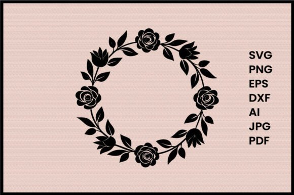 Floral Border Illustration Silhouette for Graphics and Illustrations