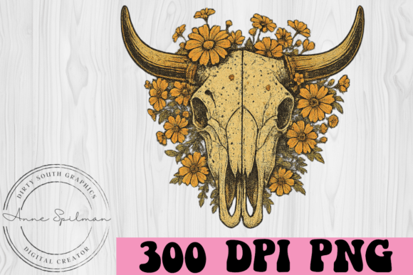 Floral Bull Skull Graphics: A Designer's Review of Illustrations
