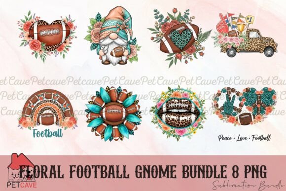 Floral Football Gnome Bundle 8 Png Review