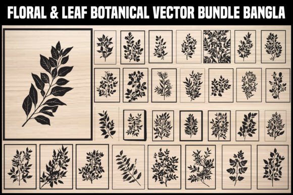 Floral Leaf Botanical Vector Set for Graphics & Illustrations