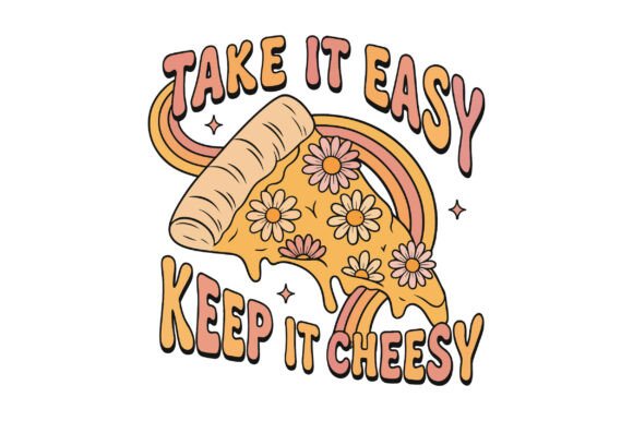 Floral Pizza SVG Sublimation T-Shirt Graphics and Illustrations