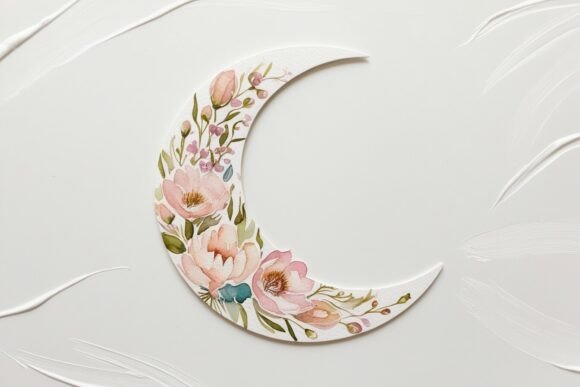 New Watercolor Floral Moon Artwork Review
