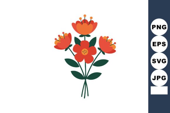 Red and Orange Floral Bouquet with Green Graphics Review