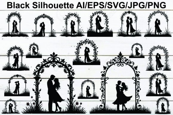 Silhouette Romantic Couple Under Floral: A Designer's Review