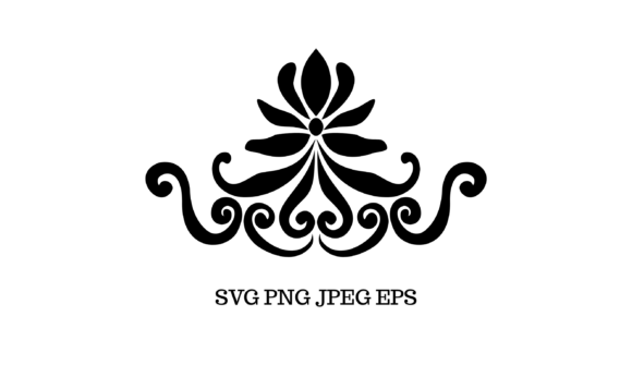 Vintage Floral Vector Divider: Graphics & Illustrations for Designers